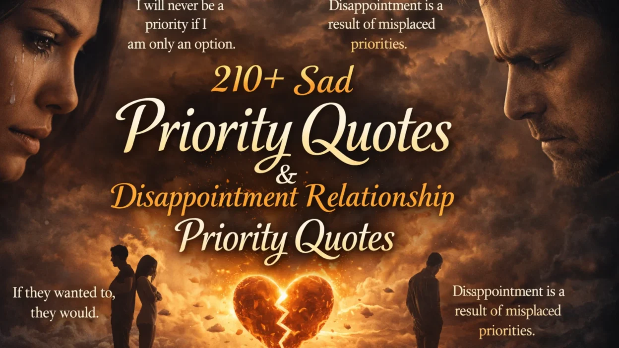210+ Sad Priority Quotes & Disappointment Relationship Priority Quotes