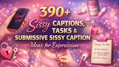 390+ Sissy Captions, Tasks & Submissive Sissy Caption Ideas for Expression