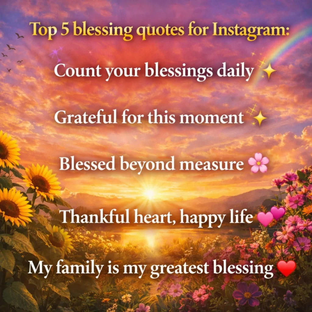Top 5 blessing quotes for Instagram