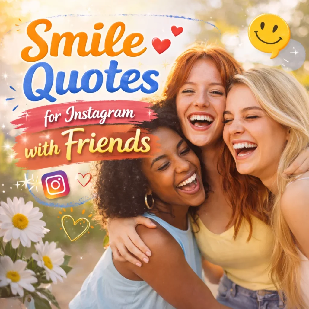 Smile Quotes for Instagram with Friends