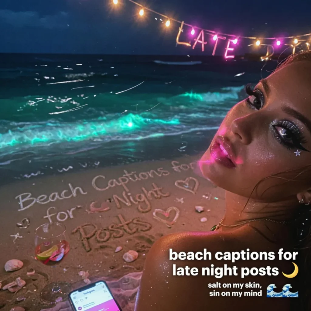 Beach Captions for Late Night Posts