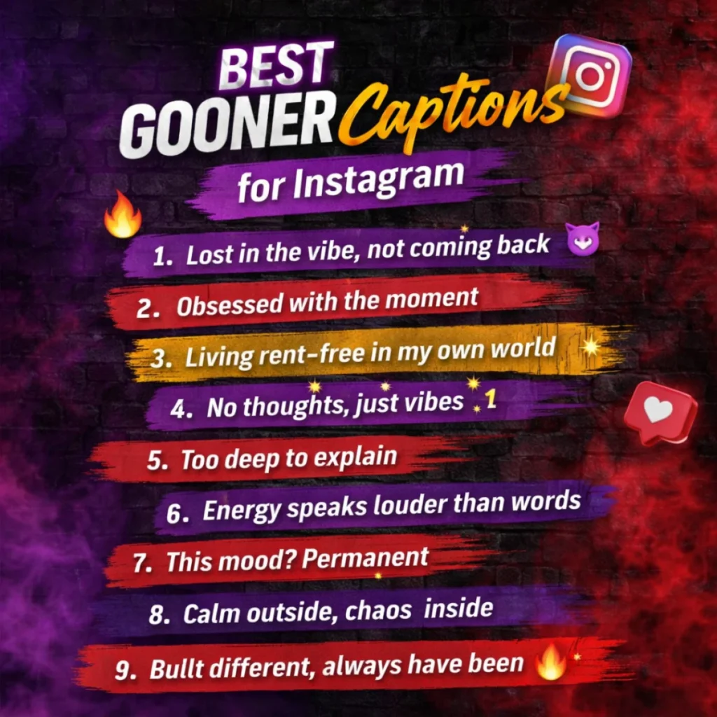 Best Gooner Captions for Instagram