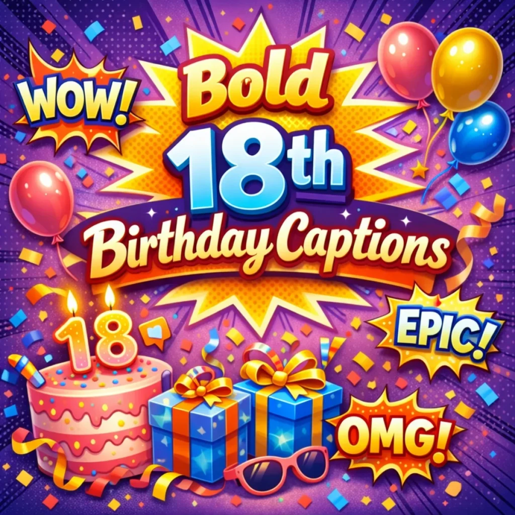 Bold 18th Birthday Captions