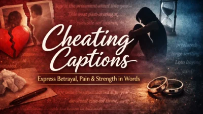 Cheating Captions Express Betrayal, Pain & Strength in Words