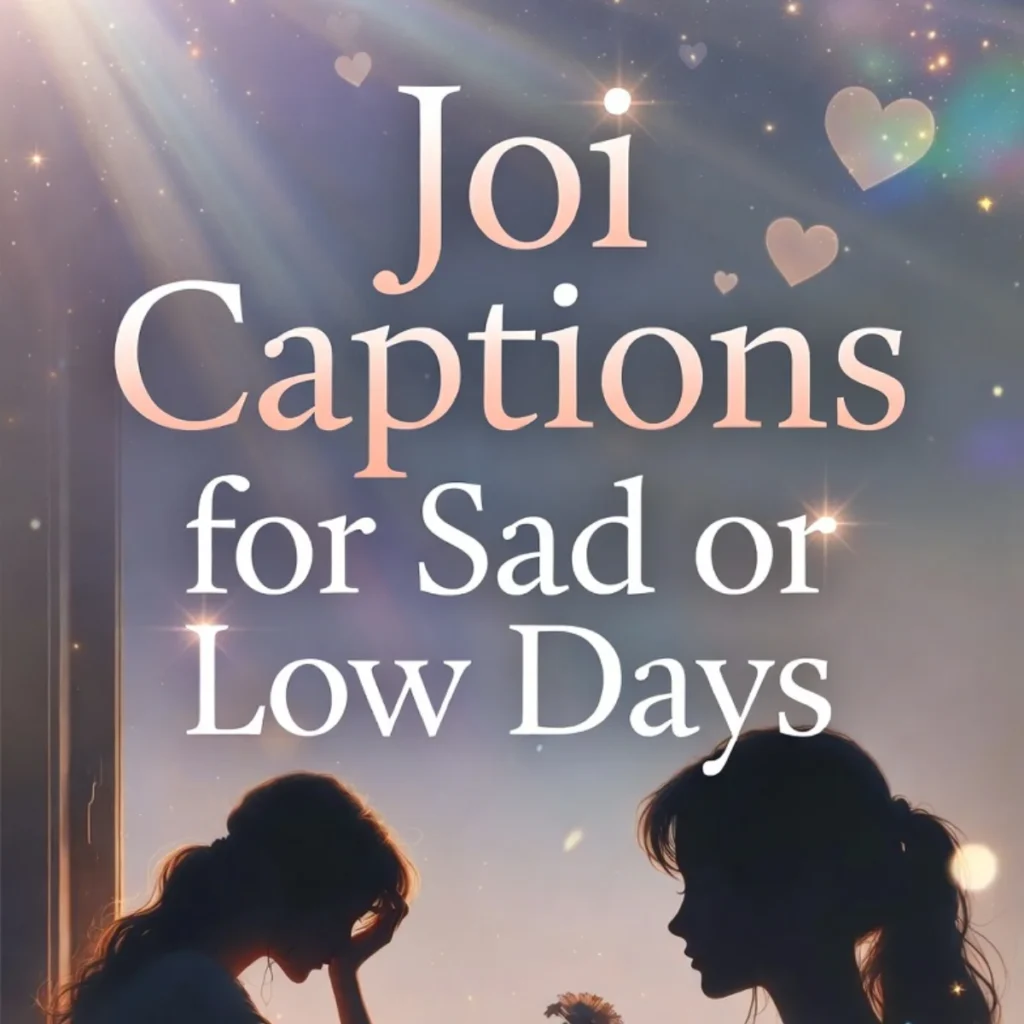 Joi Captions for Sad or Low Days