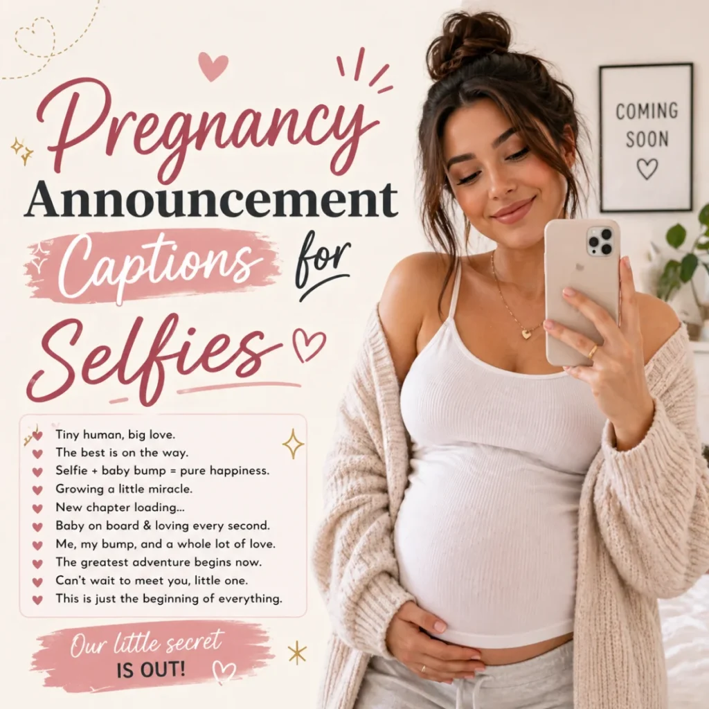 Pregnancy Announcement Captions for Selfies