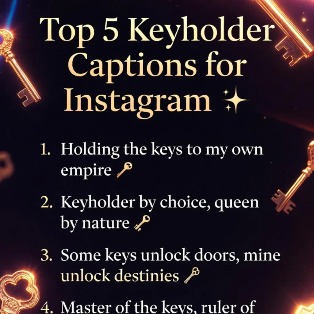Top 5 keyholder captions for Instagram