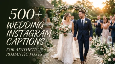 500+ “Wedding Instagram Captions” for Aesthetic & Romantic