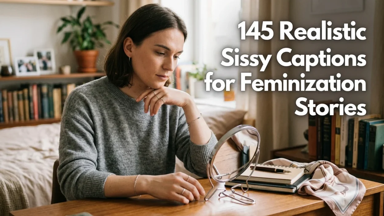 145 Realistic Sissy Captions for Feminization Stories