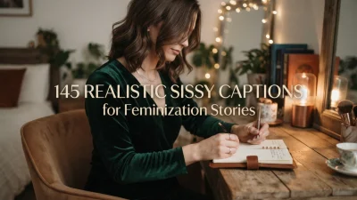 145 realistic sissy captions for feminization stories