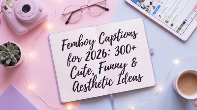 Femboy captions for 2026 with cute, funny, and aesthetic ideas for social media posts