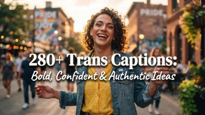 280+ trans captions with bold, confident, and authentic ideas