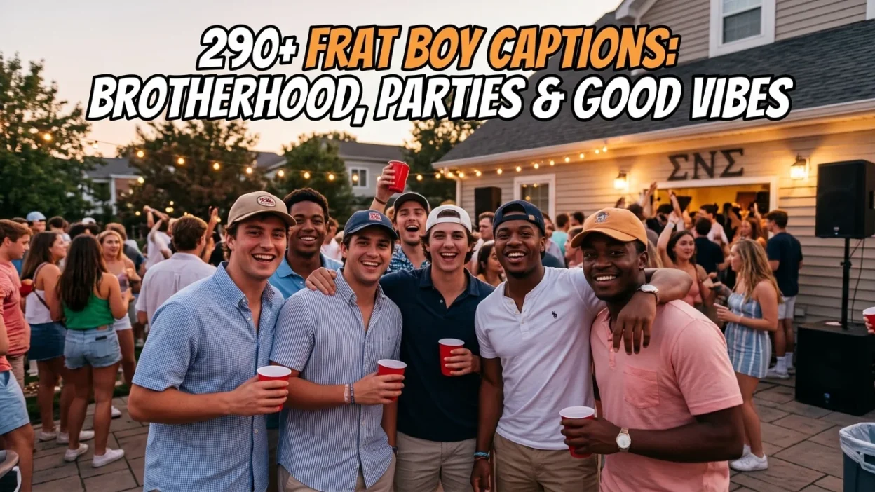 290+ Frat Boy Captions: Brotherhood, Parties & Good Vibes