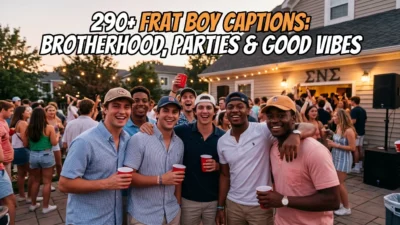 290+ Frat Boy Captions: Brotherhood, Parties & Good Vibes