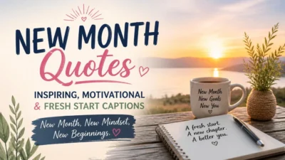 New Month Quotes: Inspiring, Motivational & Fresh Start Captions