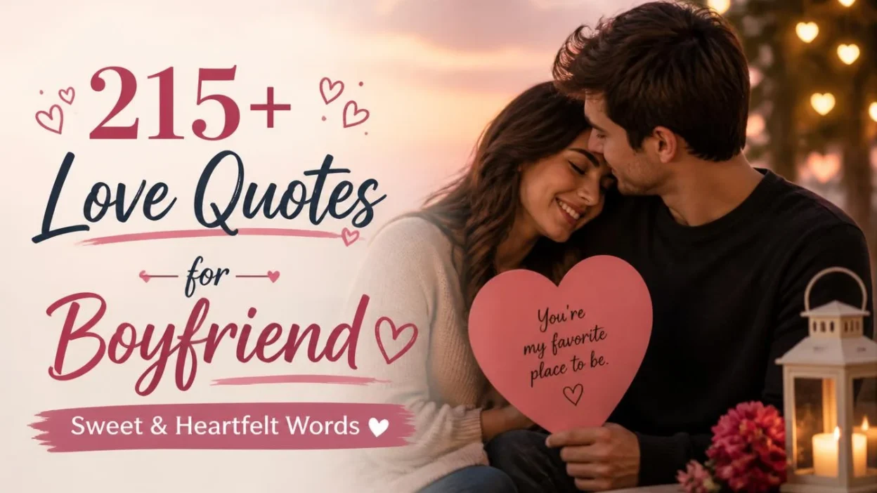 215+ Love Quotes for Boyfriend: Sweet & Heartfelt Words