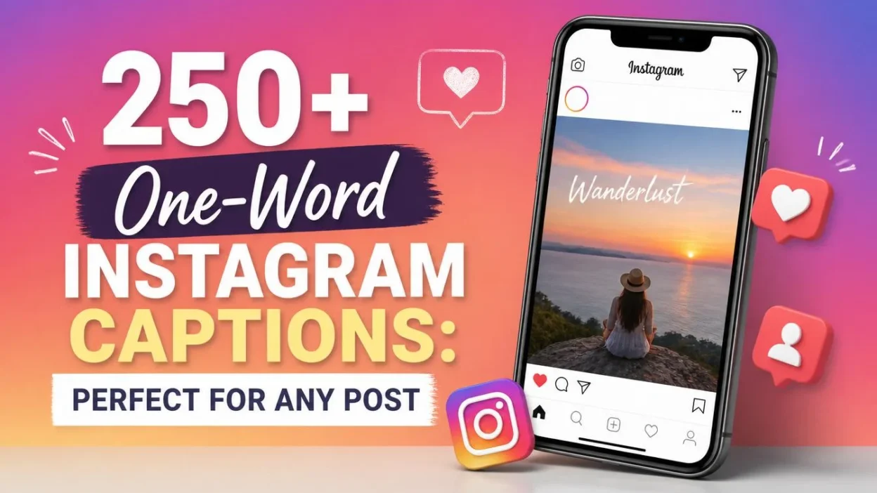 250+ One-Word Instagram Captions: Perfect for Any Post