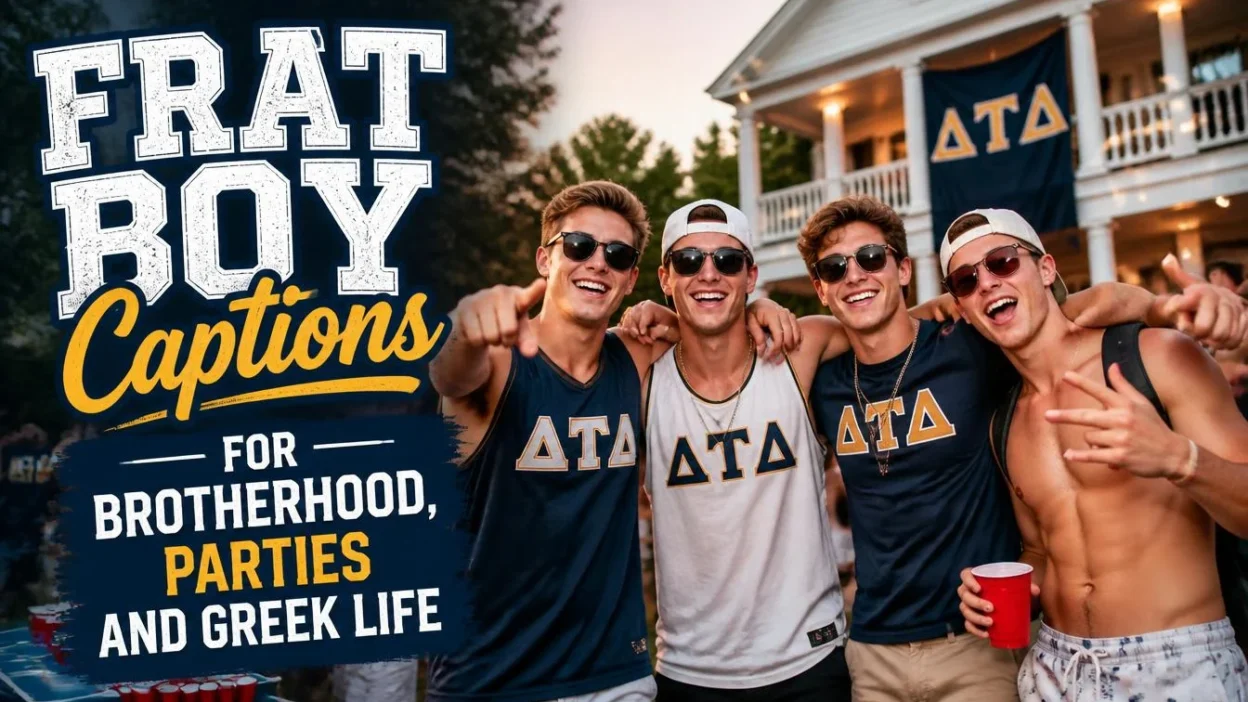 Frat Boy Captions for Brotherhood, Parties and Greek Life