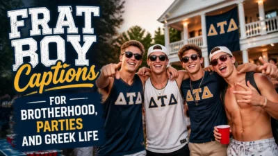 Frat Boy Captions for Brotherhood, Parties and Greek Life