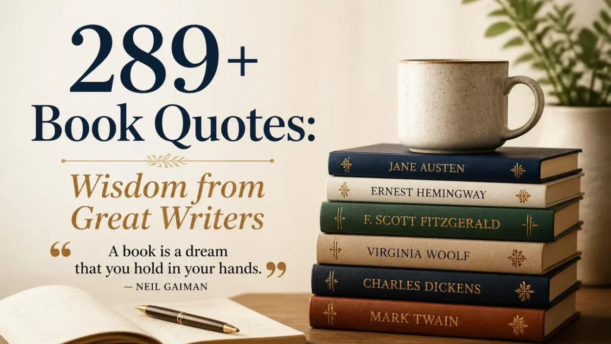 289+ Book Quotes: Wisdom from Great Writers