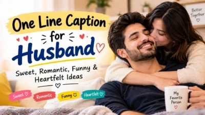 One line caption for husband with sweet, romantic, funny, and heartfelt caption ideas