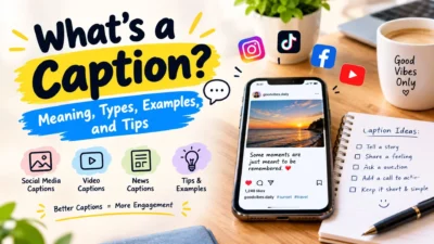 What’s a caption explained with social media, video, and news caption examples